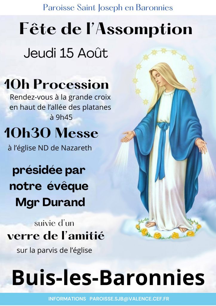 Affiche de la Fête de l'Assomption à Buis